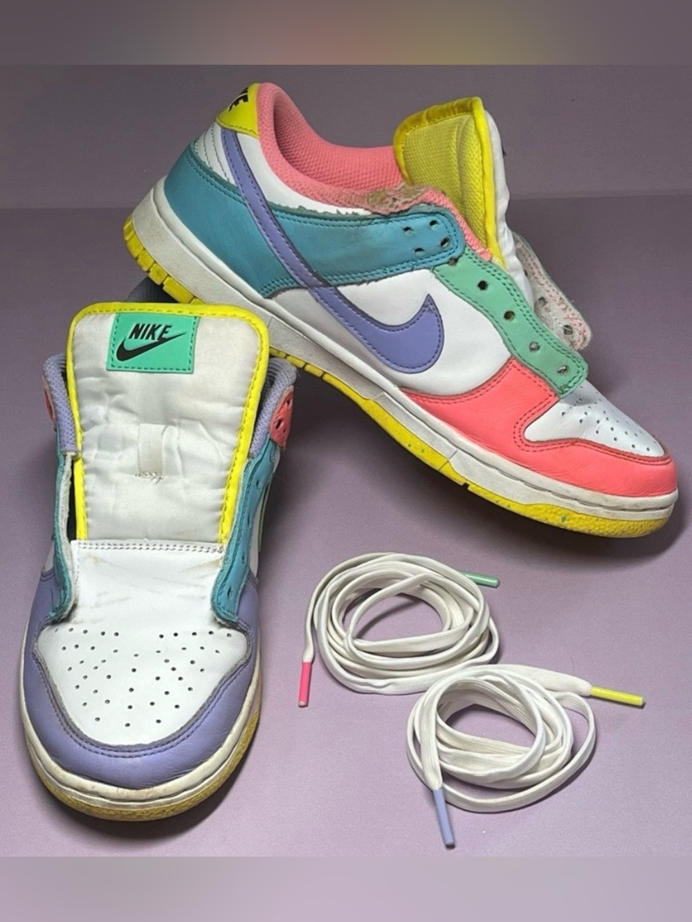 Nike Women’s Size 7 Dunk Low SE Easter Candy Colorful Limited Edition Streetwear